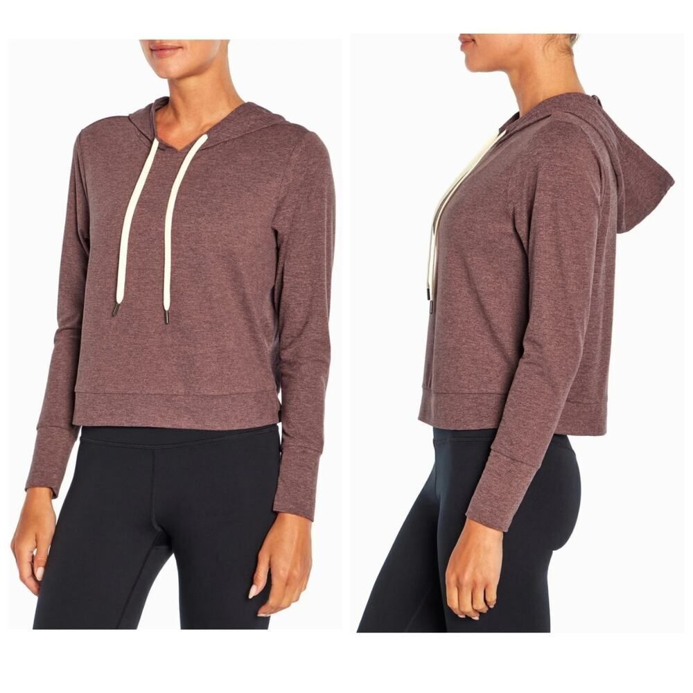 Zobha Collins cropped pullover hoodie sz M